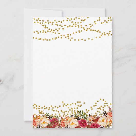 Trouwfeest Uitnodiging 'Fall in Love' (Achterkant)