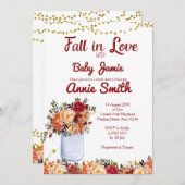 Trouwfeest Uitnodiging 'Fall in Love' (Voorkant / Achterkant)