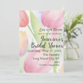 Trouwfeest uitnodiging Love is in Bloom (Staand voorkant)