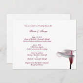 Trouwfeest uitnodiging met Calla Lily (Voorkant / Achterkant)