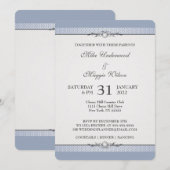 Trouwfeest Uitnodiging met Elegante Rand (Voorkant / Achterkant)