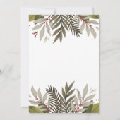 Trouwfeest Uitnodiging met Gedempte Bladeren (Achterkant)