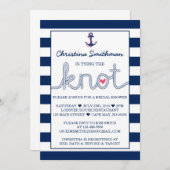 Trouwfeest uitnodiging met maritiem thema - De kno (Voorkant / Achterkant)