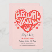 Trouwfeest Uitnodiging met Retro Sfeer (Voorkant / Achterkant)