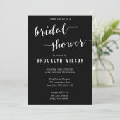 Trouwfeest Uitnodiging met Zwarte Calligrafie (Staand voorkant)