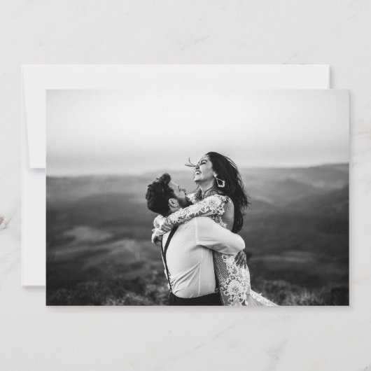 Trouwfeest uitnodiging 'Net Getrouwd' (Achterkant)