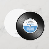 Trouwfeest uitnodiging op vinylplaat (Voorkant / Achterkant)