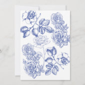 Trouwfeest Uitnodiging 'Something Blue' (Achterkant)