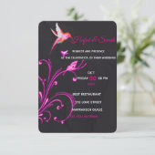 Trouwfeest uitnodiging template met wilde bloemen, (Staand voorkant)