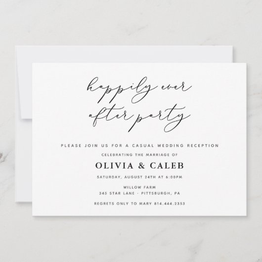 Trouwfeest uitnodiging voor een gelukkig leven sam (Voorkant)