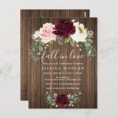 Trouwfeest Uitnodiging voor Herfst Bruidsfeest (Voorkant / Achterkant)