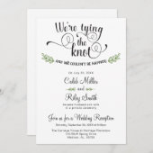 Trouwfeest uitnodiging 'We knopen de knoop' (Voorkant / Achterkant)
