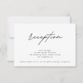 Trouwfeest Uitnodiging Zwart Wit Eenvoudig Elegant (Voorkant)