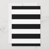Trouwfeest uitnodigingen met zwart-wit streep (Achterkant)