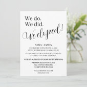 trouwfeest uitnodigingen na een elopement (Staand voorkant)