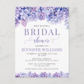 Trouwfeest uitnodigingskaart met lavendel bloemen briefkaart (Voorkant)