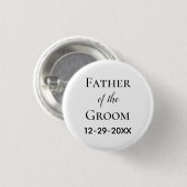 Trouwfeest Vader van de Bruid Bruidegom Ronde Button 3,2 Cm (Voorkant /achterkant)