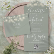 Trouwfeest verlichte QR-code monogram sierletters 
