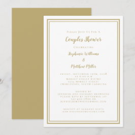 Trouwfeest Verlovingsfeest Chic Goud Wit Bruidspaa Kaart
