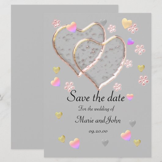 Trouwfeest vintage, gepersonaliseerd (Voorkant / Achterkant)