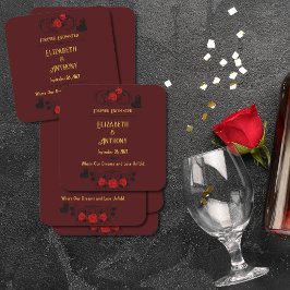 Trouwfeest Voor Altijd Betoverd Kartonnen Onderzetters