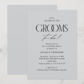 Trouwfeest voor de bruidegom Moderne typografie Kaart (Voorkant / Achterkant)