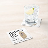 Trouwfeest voor gouden krulharondjes kartonnen onderzetters (Insitu)