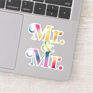 Trouwfeest voor homoseksuelen Jongensbruiloft Homo Sticker
