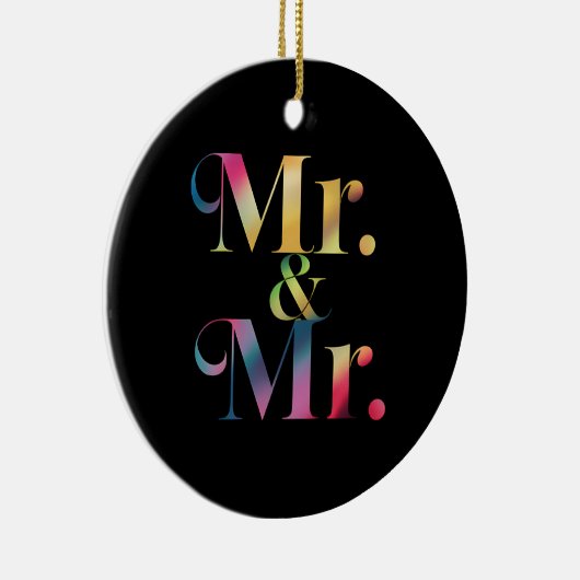 Trouwfeest voor homoseksuelen Mr. & Mr. Gay Keramisch Ornament (Rechts)