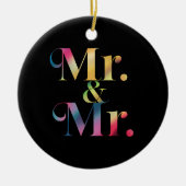 Trouwfeest voor homoseksuelen Mr. & Mr. Gay Keramisch Ornament (Voorkant)