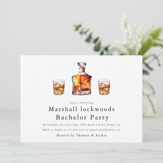 Trouwfeest voor moderne vrijgezellenavond kaart (Staand voorkant)