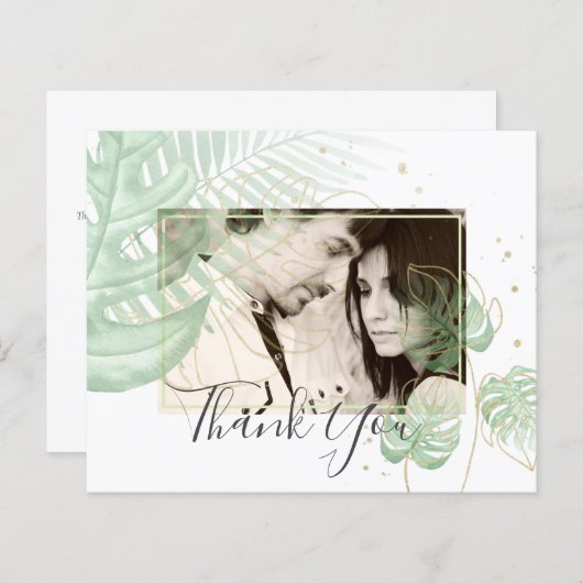 Trouwfeest voor natuurminnaars Bloemrijke groene b (Voorkant / Achterkant)