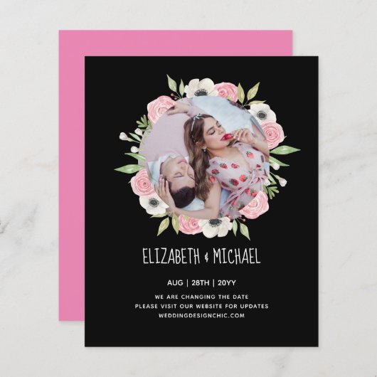 Trouwfeest voor natuurminnaars met bloemrijke groe (Voorkant / Achterkant)