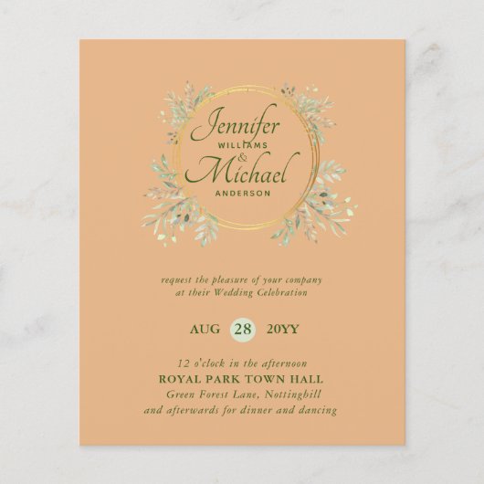 Trouwfeest voor natuurminnaars met bloemrijke groe (Voorkant)