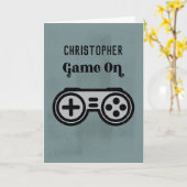 Trouwfeest Voorstel Bruidsman Video Game Speler Kaart (Gele Bloem)