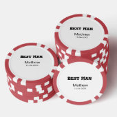 Trouwfeest vrijgezellenfeest voeg naam datum toe e poker chips (Opstapeling)
