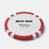 Trouwfeest vrijgezellenfeest voeg naam datum toe e poker chips (Enkel)