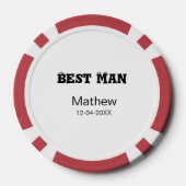 Trouwfeest vrijgezellenfeest voeg naam datum toe e poker chips (Achterkant)