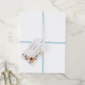 Trouwfeest Waterverf Bloemen Bruidsfeest geen Wrap Cadeaulabel (Met Touw)