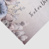Trouwfeest Waterverf Pastel Blauw Beige Bloemen Tissuepapier (Detail)