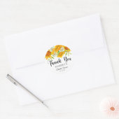 Trouwfeest Waterverf Zonnebloemen Sticker (Envelop)