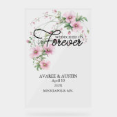 Trouwfeest 'We Decided On Forever' Acryl Bord (Voorkant)