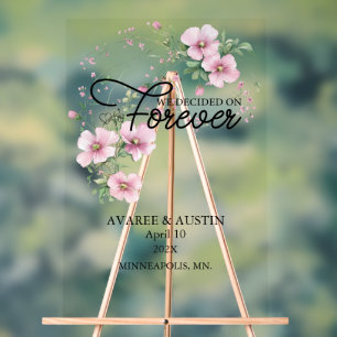 Trouwfeest 'We Decided On Forever' Acryl Bord