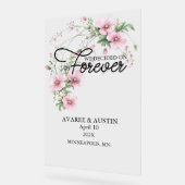 Trouwfeest 'We Decided On Forever' Acryl Bord (Hoek)