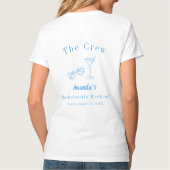 Trouwfeest Weekend Feest Crew Strand Blauw T-shirt (Achterkant)