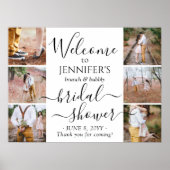 Trouwfeest Welcome 6 foto collage elk thema Poster (Voorkant)