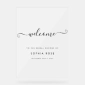 Trouwfeest Welcome Met Vorst Acryl Bord (Voorkant)