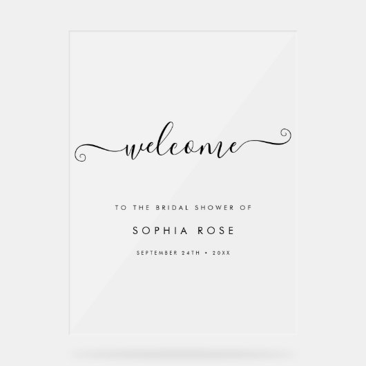 Trouwfeest Welkom in Spiegelschrift Acryl Bord (Voorkant)