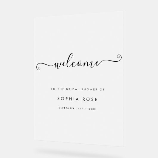 Trouwfeest Welkom in Spiegelschrift Acryl Bord (Hoek)