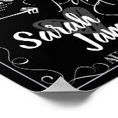 Trouwfeest Welkomstbord in Schoolbordstijl Poster (Hoek)